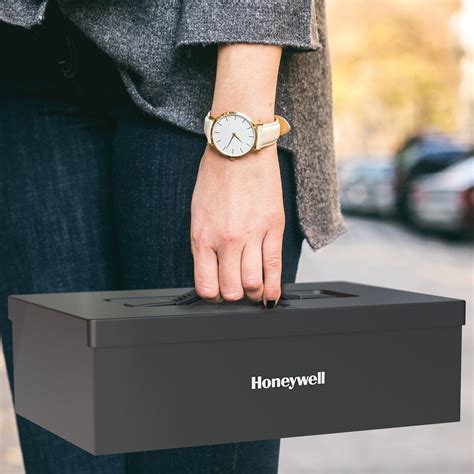 honeywell steel fireproof lock box|honeywell 6124 security box.